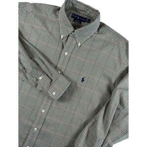 Ralph Lauren Blake Men's Long Sleeve Cotton Shirt Check Plaid Button‎ Down Large